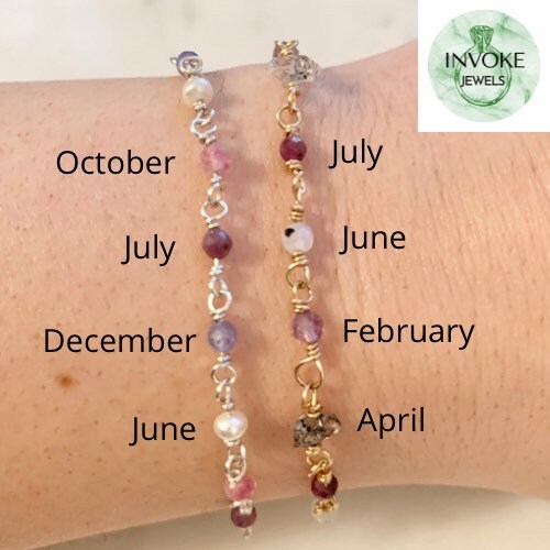 Customized Birthstone Pattern Bracelet