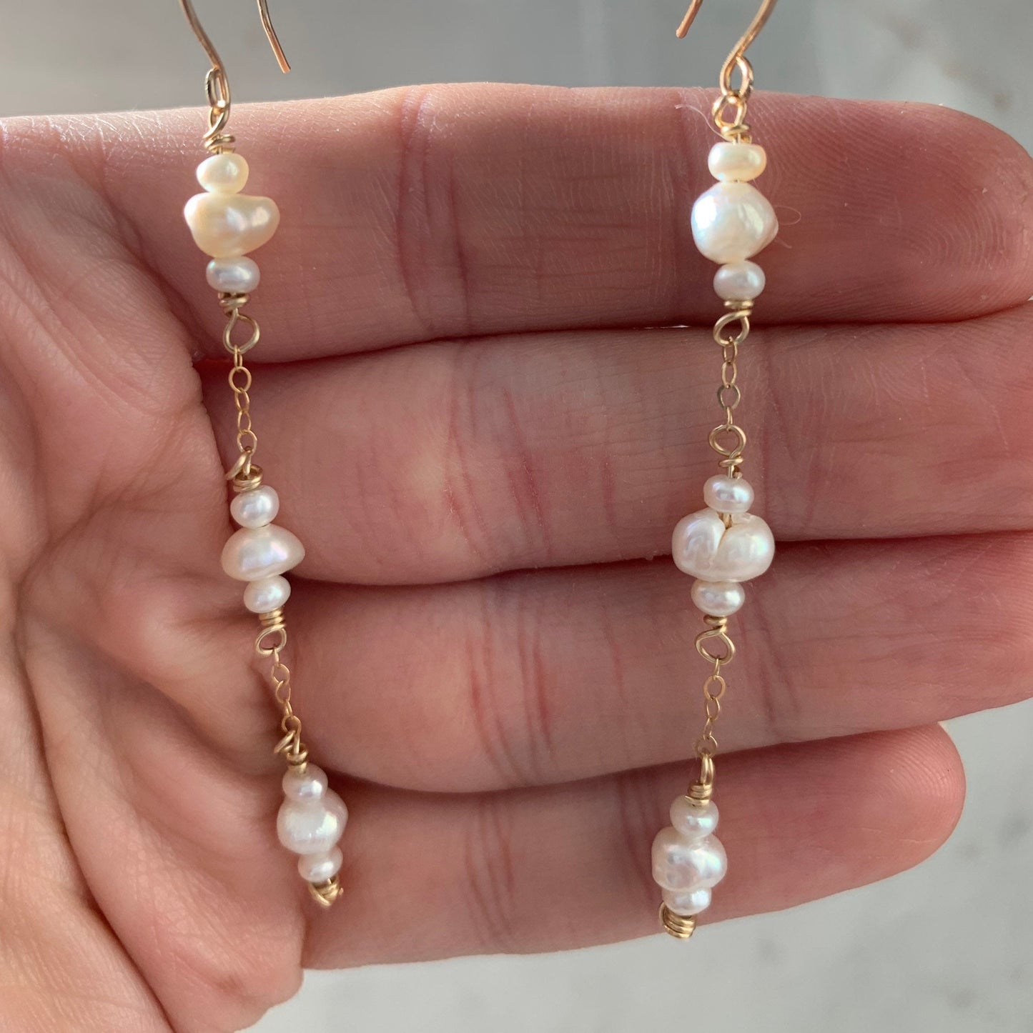 Genuine Freshwater Pearl Dangle Earrings