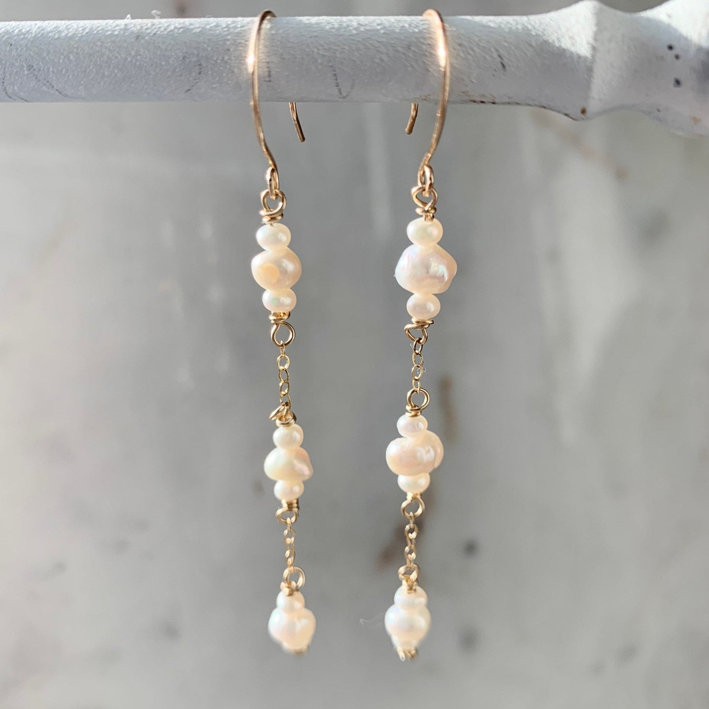 Genuine Freshwater Pearl Dangle Earrings