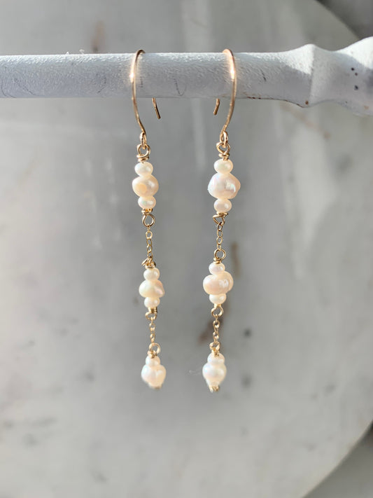 Genuine Freshwater Pearl Dangle Earrings