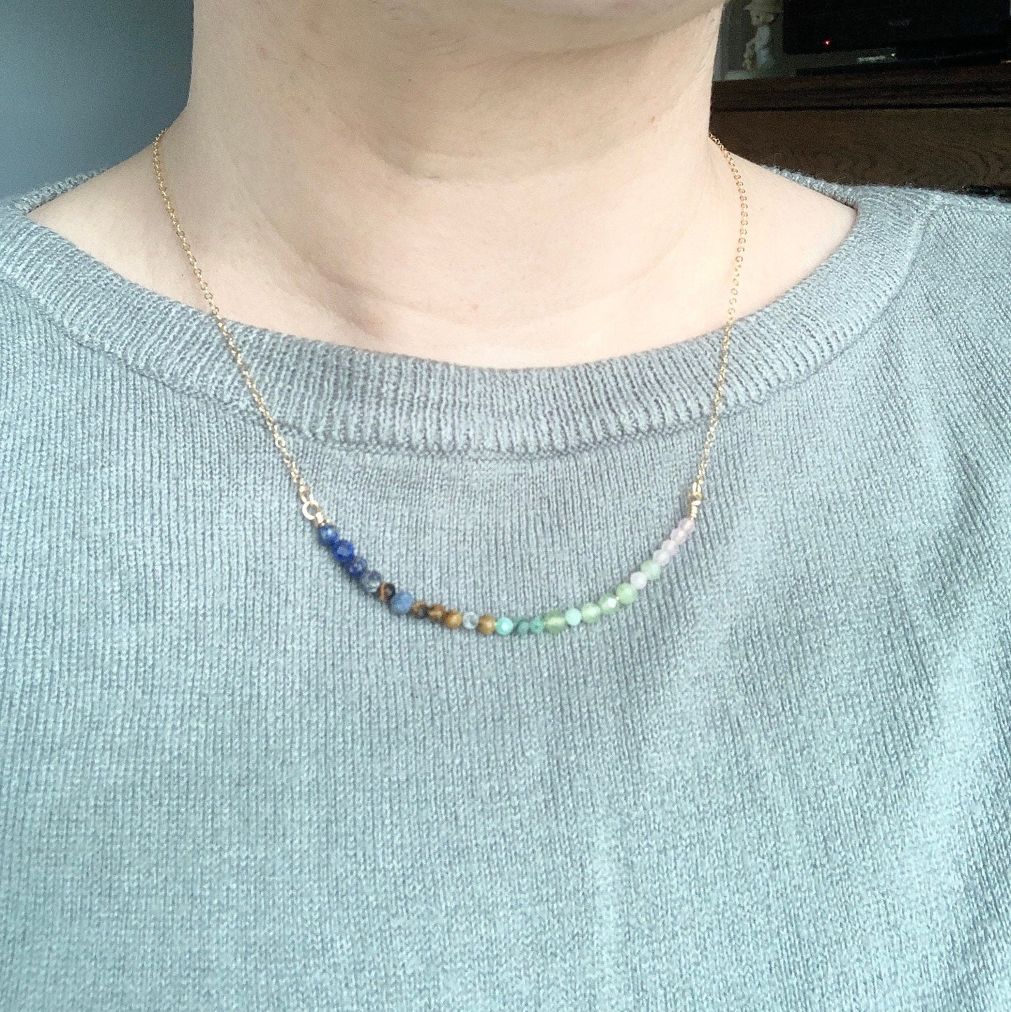 Ombre Taurus Crystal Necklace