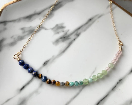 Ombre Taurus Crystal Necklace