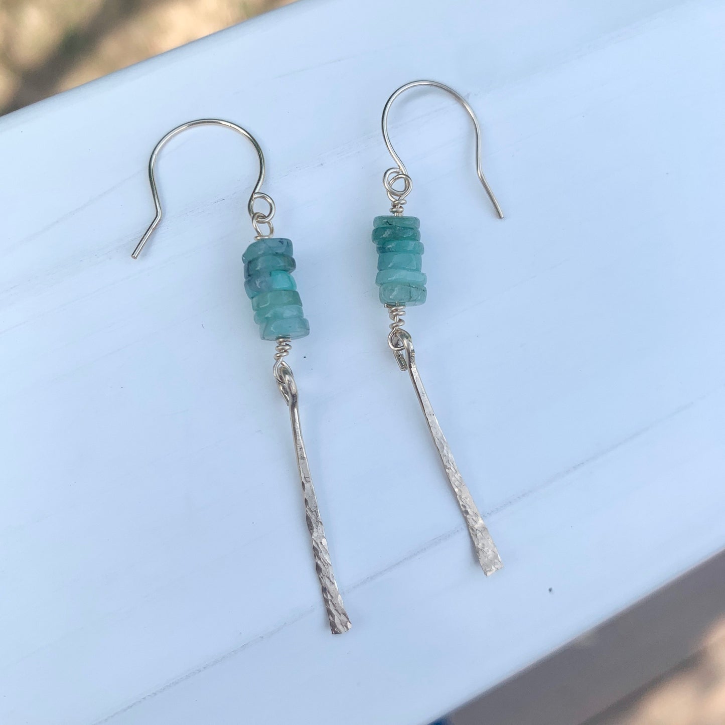 May Birthstone Earrings, Minimalist Emerald Earring, Natural Emerald Earrings, Taurus Crystal Jewelry, May Birthday gift for her